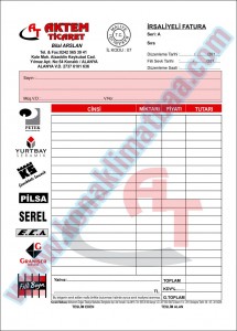 AKTEM TİCARET İRSALİYELİ FATURA