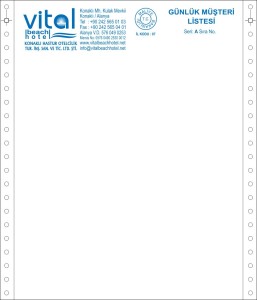 GÜNLÜK MÜŞTERİ LİSTESİ VİTAL BEACH HOTEL