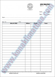 SEVK İRSALİYESİ A4