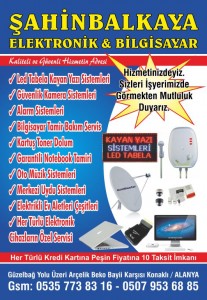 ŞAHİNBALKAYA ELEKTRONİK EL İLANI
